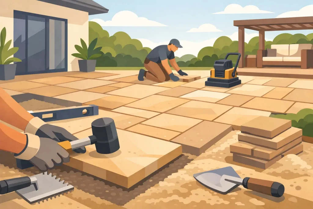 Sandstone Patio Installation Done Right